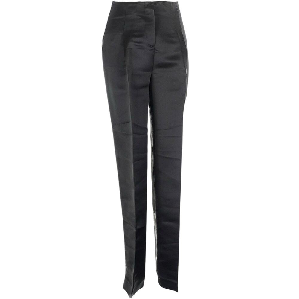 CNC Costume National Silk Black Trouser Pant Skinny Sz 40 Us 2
